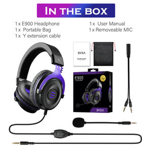 <span class=keywords><strong>Casque</strong></span> <span class=keywords><strong>filaire</strong></span> EKSA E900, <span class=keywords><strong>casque</strong></span> de jeu stéréo avec micro, PC, <span class=keywords><strong>casque</strong></span> de jeu 3,5 mm, microphone à réduction de bruit active - Product Image 2