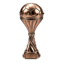 Trofeo de Fútbol de Resina Grande al por Mayor, Chapado en Oro, Plata y Bronce, Copa de Campeón de Fútbol Personalizada para Campeonato de Liga, de Fábrica
