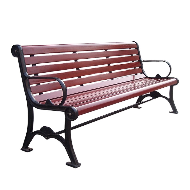 Уличная скамейка из переработанного пластика и дерева, скамейка для парка, сиденье, наружная скамейка для внутреннего дворика, садовая мебель, чугунная скамейка для сидений
