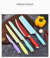 Prêt à expédier nouveau Design 5 pièces couteau de Chef professionnel ensemble de couteaux de cuisine en acier inoxydable de haute qualité avec carte Blister