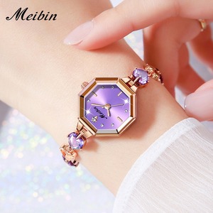 Reloj de Pulsera Octagonal MEIBIN <span class=keywords><strong>1702</strong></span>, Nueva Marca de Alta Gama, Reloj de Cuarzo con Brazalete de Joyería de Lujo Ligero y Popular para Mujer, Venta al por Mayor - Product Image 4
