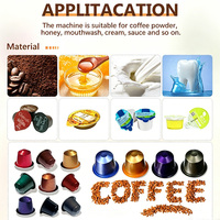 Machine de remplissage et de scellage automatique de capsules de café en aluminium haute vitesse, machine de remplissage et d'emballage de dosettes Nespresso avec couvercle en aluminium