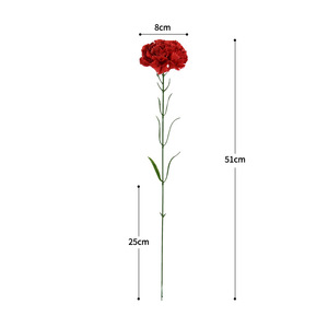 Fleurs artificielles en soie Dongchen Crafts, œillets de 8 cm à tige unique, pour décorations de maison et de mariage - Product Image 5