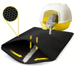 Tappetino <span class=keywords><strong>per</strong></span> <span class=keywords><strong>Lettiera</strong></span> <span class=keywords><strong>per</strong></span> Gatti in EVA Personalizzato a Doppio Strato Lavabile - Product Image 1