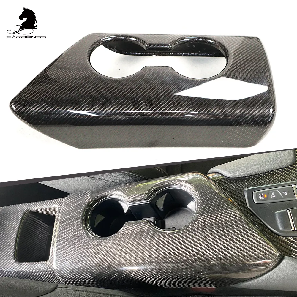 Penutup Kotak Sandaran Tangan Konsol Pusat Suku Cadang Mobil Serat Karbon Kering Gloss/Matt/Forged untuk Toyota Supra A90 2019 +