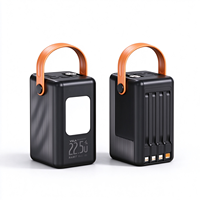 Batterie externe VELA 22,5 W à charge ultra-rapide avec 4 câbles intégrés, compacte et portable, avec sangle pour smartphones