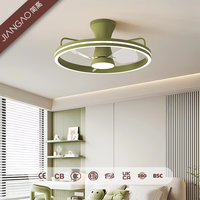 Dessin animé mignon 20 pouces 65W ventilateur lumière pour chambre d'enfants ventilateur lumière Intelligent plafonnier Simple haute lumière à distance