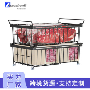 Extendable Freezer Basket Rectangle Mesh Storage <b>Container</b> With Handle For <b>Refrigerator</b> And Kitchen Food Organization - Product Image 4