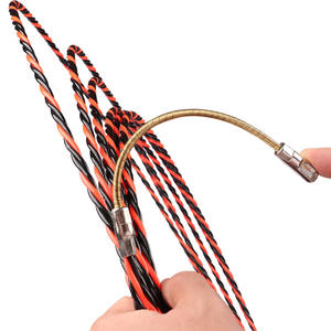 Fish Tape <strong>Wire</strong> Fishing Tools 4.5mm Diameter 3 <strong>Wires</strong> <strong>Twisted</strong> With Guide Spring Ideal for <strong>Wire</strong> Fishing Black and Yellow 15m - Product Image 4