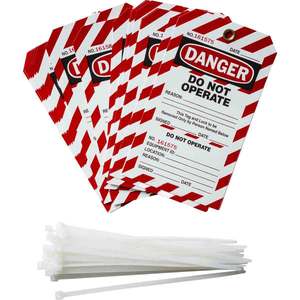 Etiqueta fuera de servicio (paquete de 25), 3 en X 6 pulgadas Etiqueta de vinilo Danger de 2 lados, con texto blanco/Negro en Base roja/blanca - Product Image 3