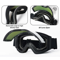 Masque de ski CE UV400 Protection Lunettes de soleil pour sports de neige 90 °   Lunettes de ski polarisées à lentille ouverte, lunettes de snowboard, logo personnalisé