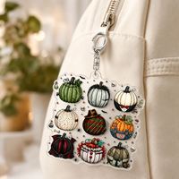 Porte-clés en acrylique personnalisé en gros, porte-clés citrouille d'Halloween, breloque personnage de film d'horreur, cadeau effrayant, cadeau personnalisé en gros pour