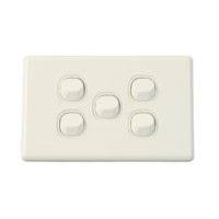 Interrupteurs standard australiens OEM/ODM approuvés SAA, 1 interrupteur 2 voies 16A Slimline 250V, interrupteur d'éclairage standard australien