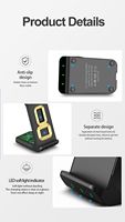 Station de charge sans fil 3-en-1 YONGTU AK03 10W/15W, support magnétique pliable, port Type-C pour téléphones mobiles, montres intelligentes