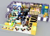 Holdings Consortium Équipement de jeux intérieur souple pour enfants avec piscine à balles, toboggan, trampoline, structure d'escalade et zone café