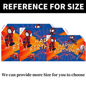Bannière de fond à thème Spider-Man de dessin animé pour la promotion, décorations de fête d'<span class=keywords><strong>anniversaire</strong></span> pour garçons et enfants, affiches de fond Spider-Man - Product Image 4