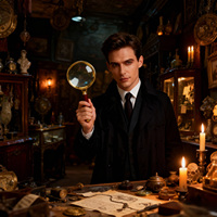 PESENAR 1920s Retro Clothing Accessories Detective Magnifying Glass