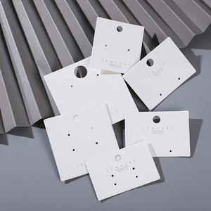 Vòng cổ bông tai thẻ bao bì trắng tông giấy trang sức hiển thị chủ ear Studs treo thẻ - Product Image 3