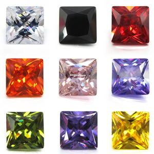 พลอยเทียมพลอยสังเคราะห์3X3MM 12X12MM 5A สีม่วงสีม่วงเซอร์โคเนียทรงสี่เหลี่ยมทรงหลวมประดับเพชรสังเคราะห์สำหรับเจ้าหญิง - Product Image 5