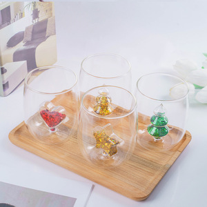 Gobelets en verre à thème de Noël tridimensionnels, gobelets colorés pour café, lait, jus - Product Image 4