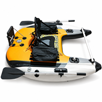Planche de Paddle Gonflable de Pêche en Gros avec 3 Chambres à Air, Siège, 2 Porte-Cannes et Sacs de Rangement