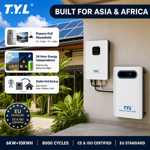 Système <span class=keywords><strong>solaire</strong></span> photovoltaïque 630W 6KW 8kva10KWH au lithium, kit clé en main pour la Zone Commerciale, avec packs de batteries solaires de stockage - Product Image 4