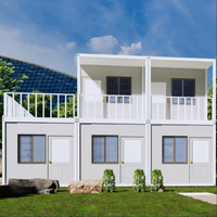 Maison mobile modulaire portable à 2 étages, préfabriquée, détachable, type conteneur, avec salle de bain et toilettes