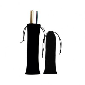 <b>Long</b>-Style Drawstring Cotton <b>Bag</b> with Ribbon Handle Reusable PVC PP Tableware Custom Logo for Chopsticks Knives Forks for Gifts - Product Image 5