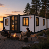 Maison conteneur modulaire extensible préfabriquée UVO de 20 pieds, 36,5 m², maison préfabriquée de luxe portable avec salle de bain pour le marché américain et australien