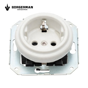 平齐安装德国陶瓷电气墙插座，无框架 - Product Image 3
