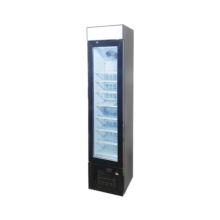 105 litre dikey bağlantısız dondurucu kabine restoran ticari buzdolabı ile gıda hizmeti için cam kapi