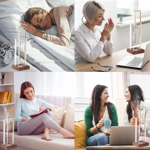 Weihrauch halter aus Holz mit Glas asche fänger, moderner Räucher stäbchen für die Aroma therapie zu Hause und im Büro - Product Image 5