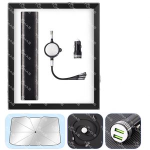 Novelty <b>Gifts</b> Car Sunshade Umbrella + Usb Cable+ Car Charger Advertising <b>Gift</b> Set High End Luxury Eco Friendly Products/ - Product Image 6