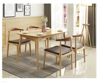 Bois massif 5 Pièces Ensemble de Table À Manger avec 4 Chaises Rustique Moderne Table À Manger ensemble Avec 4 Fantastiques Chaises de Salle À Manger