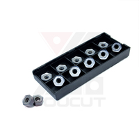 HNPJ0604ANSN-PM Inserto de fresado frontal de carburo de tungsteno con 12 filos de corte para acero, acero inoxidable, hierro fundido, semifinado y desbaste