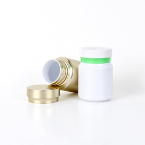 80ml Luxurious <b>Style</b> Matte Golden Silver Black Pill Pharmaceutical PET Bottle for Capsule Pill Solid <b>Powder</b> Medicine Packing - Product Image 5