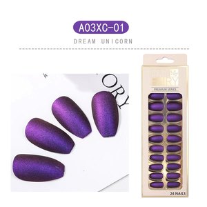 Uñas Postizas de Bailarina Largas, <span class=keywords><strong>Diseño</strong></span> Cuadrado, Acabado de Lujo, <span class=keywords><strong>Manicura</strong></span> <span class=keywords><strong>Francesa</strong></span> Artificial de Lujo para Dedos - Product Image 2