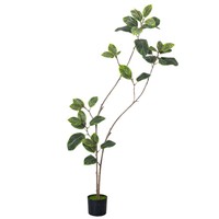 Tanaman Pot Artifisial PU Sutra Berkualitas Tinggi, Mirip Asli, Bunga Lily, Bambu, Ficus Bengal, Hiasan Lantai, Dekorasi Rumah & Luar Ruangan, Impor