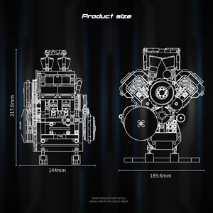 Free Tribe 36306 945PCS Steel Soul Flame V4 Engine Engine Series Building Block Brick Model Technical Educational Toy OEM ODM - Product Image 4