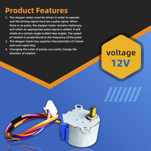 Dc 12v 28byj-48 4 פאזי היברידי מודול מנוע stepper עם 25 ס "מ 1/64 מתג 9v עד 48V - Product Image 4