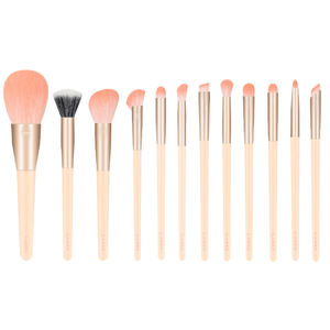 Juego de brochas de maquillaje MSQ, 12 Uds., brochas de maquillaje profesionales planas sintéticas, ventilador plano, portátil, ceja, brillo de labios, sombra de ojos - Product Image 2