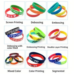 Bracelets en silicone personnalisés en gros, bracelets promotionnels avec logo - Product Image 2