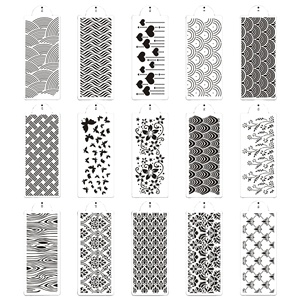 Bán Buôn Tùy Chỉnh Bánh Stencil Laser Cắt Đường Sàng Mẫu Tự Làm Nhựa Nghệ Thuật Stencil Bánh Trang Trí Stencils - Product Image 6