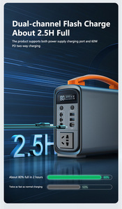 Banque d'énergie solaire 80000mah 192wh Batterie <span class=keywords><strong>200</strong></span> Watt LiFePO4 Centrale électrique portable Générateur solaire avec lampe de poche LED - Product Image 6