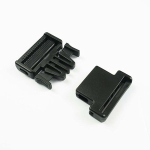 Side Release Plastic Buckle 38mm Black Durable For Bags Wear Resistant Adjustable <b>Webbing</b> Buckles - Product Image 2
