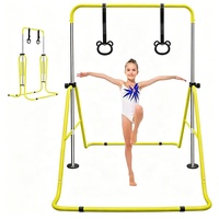 Barre horizontale pliable et réglable pour enfants, facile à assembler, pour entraînement intérieur/extérieur - Acier inoxydable, portable