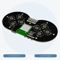Émetteur de télécommande sans fil 2,4 GHz à 8 canaux avec affichage du niveau de batterie rechargeable pour voiture robot