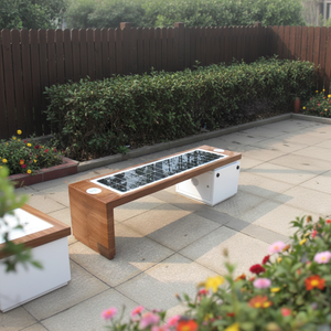 Banc solaire intelligent 2026 en promotion – Mobilier urbain extérieur pour parcs - Product Image 4