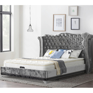 Hoge Kwaliteit Nordic Nieuwe Ontwerp Getuft Platform Houten <span class=keywords><strong>Bed</strong></span> Super Kingsize Leverancier