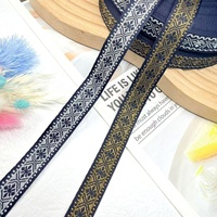 Farbiges Mehrbreitiges Leder-Jacquard-Band im Ethno-Stil für Kleidung, Schuhe, Hüte, Dekoratives Polyester-Jacquard-Gurtband KRT KRT-WB3047